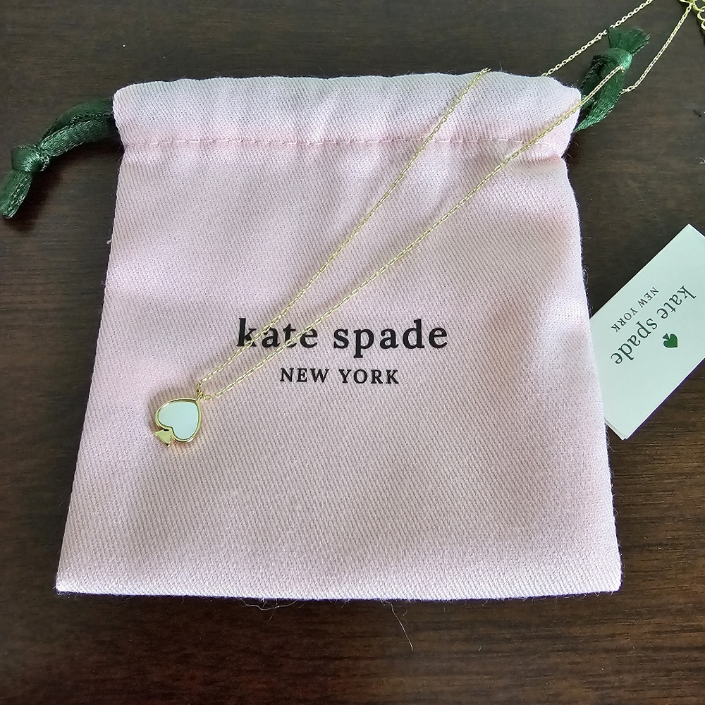 Kate Spade Mini Signature Spade Pendant Necklace Cream Multi‎